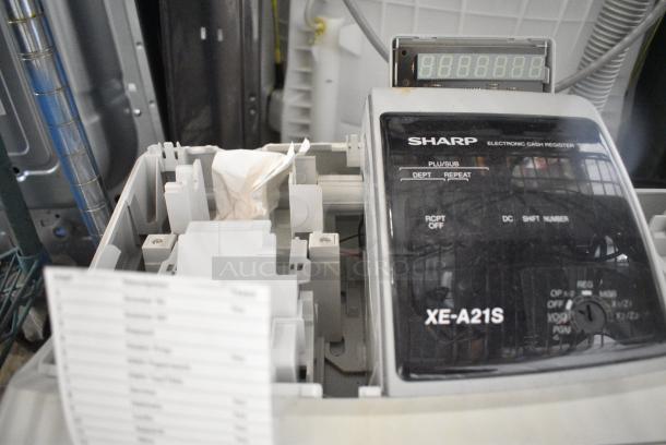 Sharp XE-A21S Countertop Electronic Cash Register.  120 Volts, 1 Phase. - Image 3 of 6
