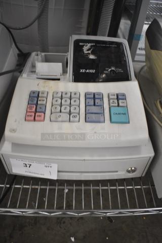 Sharp XE-A102 Countertop Electronic Cash Register.  120 Volts, 1 Phase.
