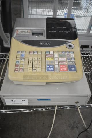 Casio TE-2200 Countertop Electronic Cash Register.  120 Volts, 1 Phase.