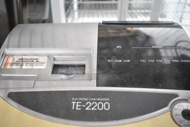 Casio TE-2200 Countertop Electronic Cash Register.  120 Volts, 1 Phase. - Image 4 of 10