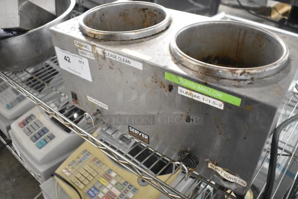 Server TWIN FS Stainless Steel Countertop 2 Well Food Warmer. 120 Volts, 1 Phase. Tested and Powers On But Does Not Get Hot - Image 3 of 6