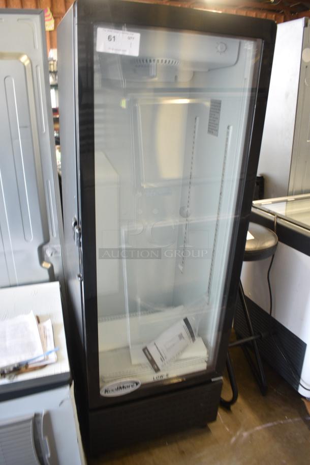BRAND NEW SCRATCH AND DENT! KoolMore KM-MDR-1GD-8C Metal Commercial Single Door Reach In Cooler Merchandiser. 115 Volts, 1 Phase. Tested and Working! - Image 2 of 6