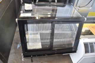BRAND NEW SCRATCH AND DENT! Avantco 360BCSS28HCB BCSS-28-HC 27 5/8" Black Self-Serve Refrigerated Countertop Bakery Display Case with LED Lighting. 110-120 Volts, 1 Phase. Tested and Working!