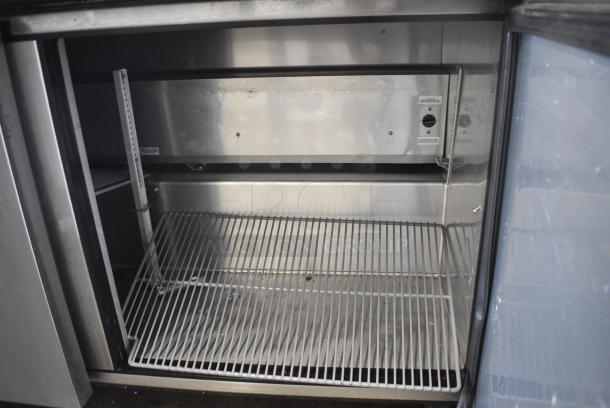 True TWT-60 Stainless Steel Commercial 2 Door Work Top Cooler on Commercial Casters. 115 Volts, 1 Phase. Tested and Working! - Image 6 of 9