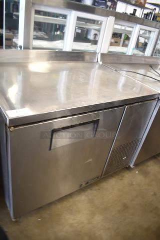True TWT-44F Stainless Steel Commercial Single Door Work Top Freezer on Commercial Casters. 115 Volts, 1 Phase. Tested and Working!