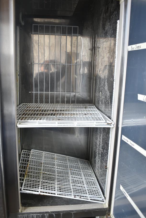Master-Bilt R49-S Stainless Steel Commercial 2 Door Reach In Cooler w/ Poly Coated Racks on Commercial Casters. 115 Volts, 1 Phase. Tested and Powers On But Does Not Get Cold - Image 5 of 7