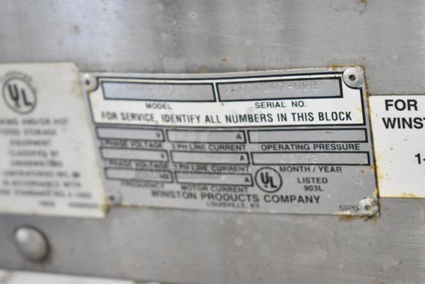 Winston CVap Stainless Steel Commercial Holding Cabinet on Commercial Casters. 120 Volts, 1 Phase. Tested and Working! - Image 9 of 10