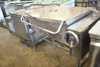 Vulcan VETS-30 Stainless Steel Commercial Electric Powered Floor Style Braising Pan. 480 Volts, 3 Phase.