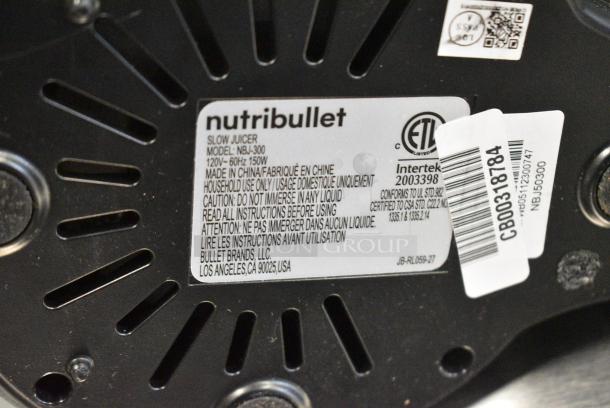 Nutribullet NBJ-300 Metal Countertop Juicer. 120 Volts, 1 Phase. 120 Volts, 1 Phase. Tested and Working! - Image 9 of 9