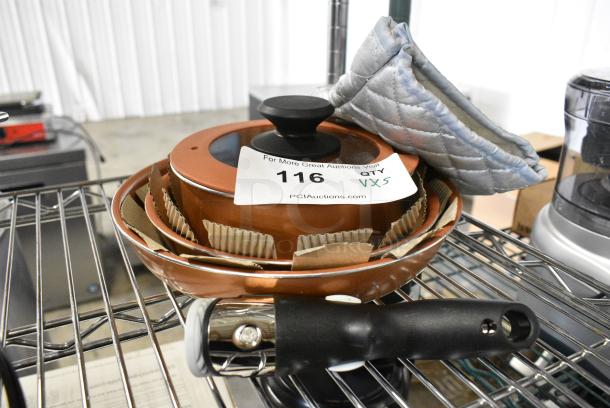 5 Items Including Oven Mitt, Metal Bowls. 5 Times Your Bid! - Image 2 of 5