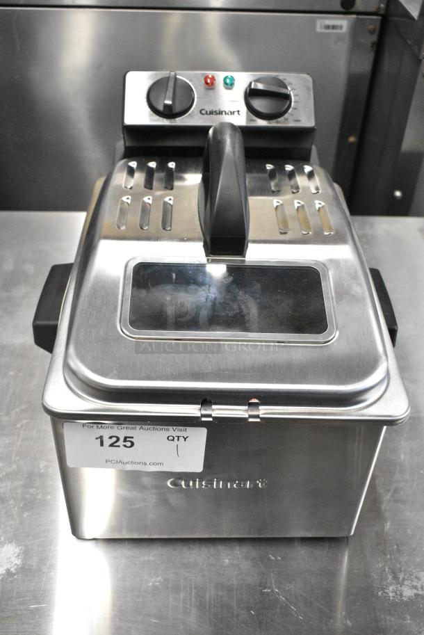 Cuisinart Metal Countertop Electric Powered Fryer w/ Metal Basket and Lid. 120 Volts, 1 Phase. - Image 1 of 7