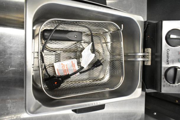Cuisinart Metal Countertop Electric Powered Fryer w/ Metal Basket and Lid. 120 Volts, 1 Phase. - Image 5 of 7