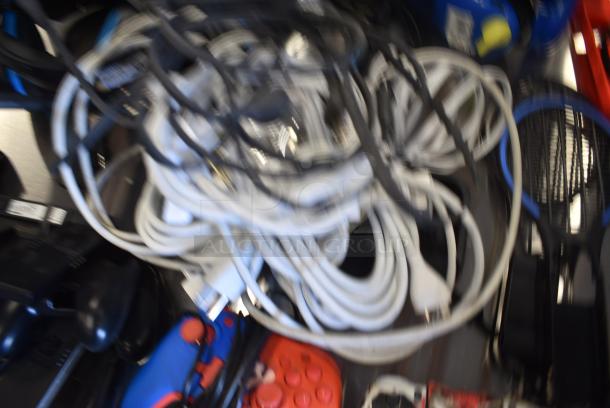 ALL ONE MONEY! Lot of Various Items Including Xbox Controllers, Nintendo Switch Steering Wheel, Headphones and Wiring - Image 5 of 16