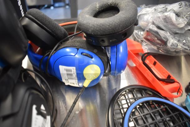 ALL ONE MONEY! Lot of Various Items Including Xbox Controllers, Nintendo Switch Steering Wheel, Headphones and Wiring - Image 14 of 16