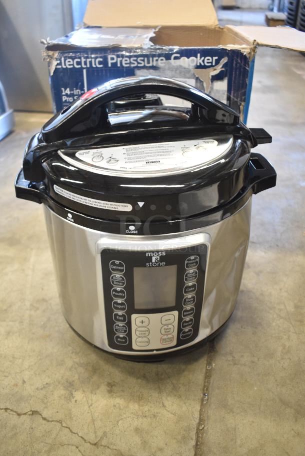 IN ORIGINAL BOX! Moss & Stone EPRC-M6QT Pressure Cooker. 120 Volts, 1 Phase. - Image 1 of 7