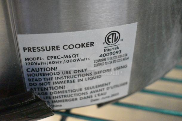 Moss & Stone EPRC-M6QT Countertop Pressure Cooker. 120 Volts, 1 Phase. - Image 7 of 7