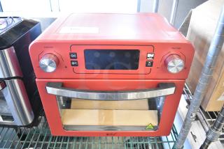 Deco Chef DGTQAIRRED Countertop Air Fryer Oven. 120 Volts, 1 Phase. Tested and Working!