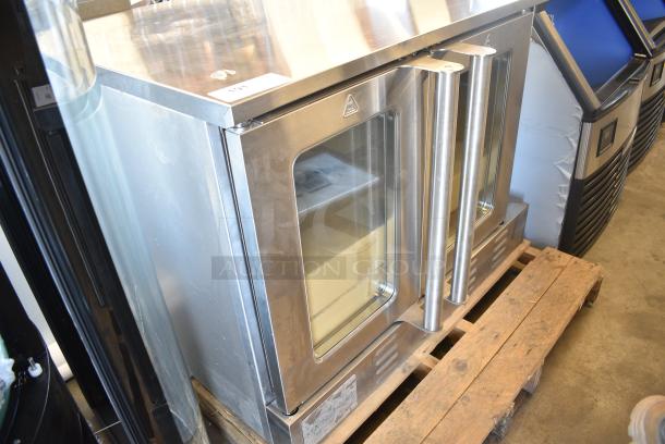 BRAND NEW SCRATCH AND DENT! Main Street Equipment CG1-N Single Deck Full Size Natural Gas Convection Oven with Legs - 54,000 BTU - Image 3 of 9