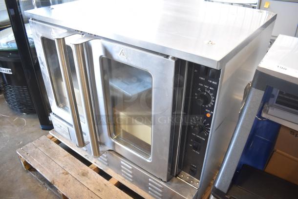 BRAND NEW SCRATCH AND DENT! Main Street Equipment CG1-N Single Deck Full Size Natural Gas Convection Oven with Legs - 54,000 BTU - Image 4 of 9