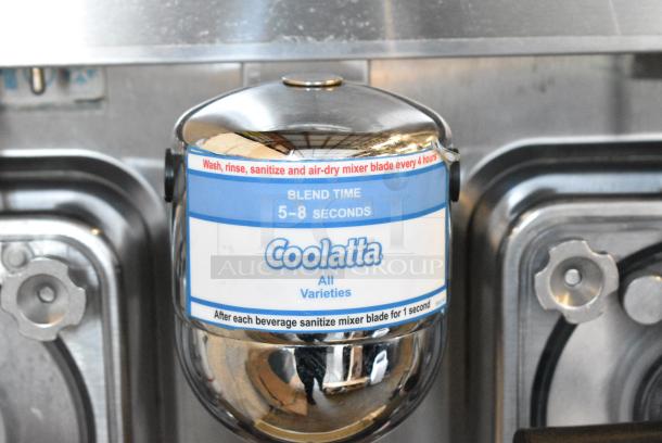 Taylor 342D-27 Stainless Steel Commercial Floor Style Air Cooled 2 Flavor Frozen Beverage Machine w/ Drink Mixing Attachment on Commercial Casters. 208-230 Volts, 1 Phase. - Image 2 of 11