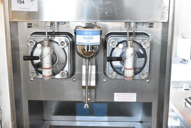 Taylor 342D-27 Stainless Steel Commercial Floor Style Air Cooled 2 Flavor Frozen Beverage Machine w/ Drink Mixing Attachment on Commercial Casters. 208-230 Volts, 1 Phase. - Image 4 of 11