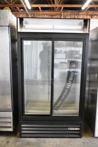 Beverage Air Metal Commercial 2 Door Reach In Cooler Merchandiser. 115 Volts, 1 Phase. Cannot Test Due To Suspected Wiring Issue
