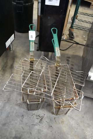 4 Metal Fry Baskets w/ 2 Fryer Inserts. 4 Times Your Bid!