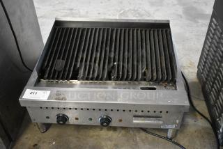 2022 PrepLine LG-02-E Stainless Steel Commercial Countertop Electric Powered Charbroiler Grill. 240 Volts.
