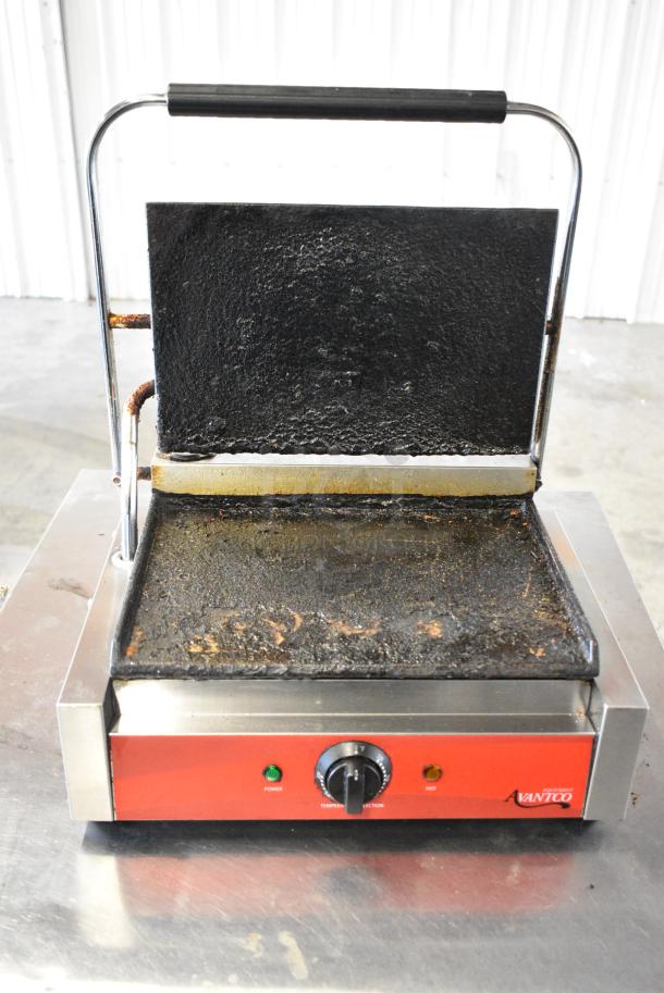 Avantco Stainless Steel Commercial Countertop Panini Press. 120 Volts, 1 Phase. Tested and Working! - Image 5 of 12