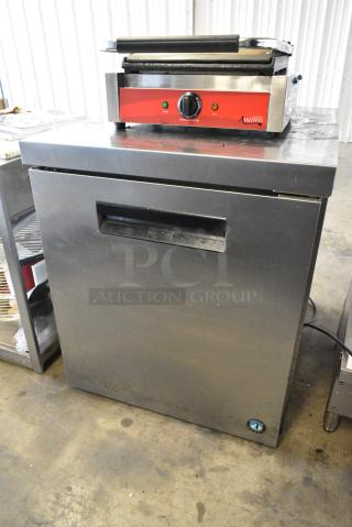 Hoshizaki UF27A Stainless Steel Commercial Single Door Undercounter Freezer. 115 Volts, 1 Phase. Tested and Working!