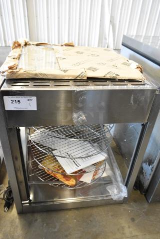 ServIt 423PDW18D2 Stainless Steel Commercial Countertop 18" Self-Service Pizza Warmer with 4-Shelf Rotating Rack. 120 Volts, 1 Phase. Tested and Working!