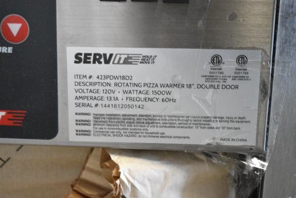 ServIt 423PDW18D2 Stainless Steel Commercial Countertop 18" Self-Service Pizza Warmer with 4-Shelf Rotating Rack. 120 Volts, 1 Phase. Tested and Working! - Image 9 of 9