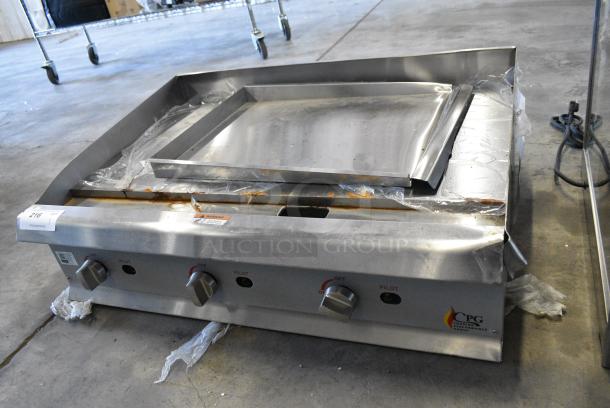 BRAND NEW SCRATCH AND DENT! Cooking Performance Group CPG 351GMCPG36NL Stainless Steel Commercial Countertop Natural Gas Powered Flat Top Griddle. 90,000 BTU. - Image 3 of 8