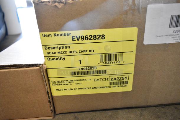 BRAND NEW SCRATCH AND DENT! Everpure EV962828 Quad MC2 Replacement Filter Cartridge Kit - 0.2 Micron Rating and 6.68 GPM 339EV962828 - Image 6 of 6