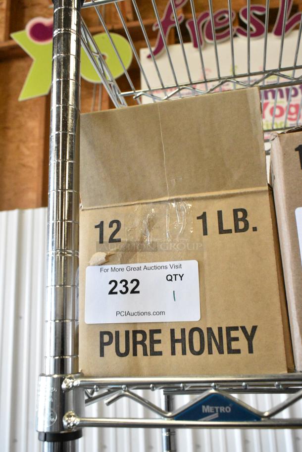 Box of 12 BRAND NEW SCRATCH AND DENT! Pure Honey Jars - Image 2 of 5