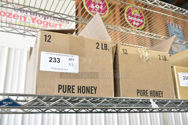 2 Box of 12 BRAND NEW SCRATCH AND DENT! Pure Honey Jars. 2 Times Your Bid! - Image 3 of 4