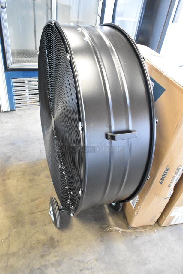 BRAND NEW SCRATCH AND DENT! Boltic VF-42MC 42" Black Powder-Coat 2-Speed Portable Direct-Drive Drum Fan. 120 Volts, 1 Phase. Tested and Working! - Image 3 of 5