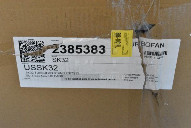 BRAND NEW SCRATCH AND DENT! Moffat USSK32 Turbofan Stainless Steel Stand with Casters for E32 and G32 Series Single Deck Convection Ovens 952USSK32 - Image 3 of 6