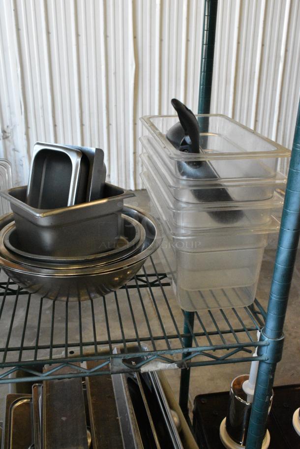 ALL ONE MONEY! Tier Lot of Various Items Including Stainless Steel Drop In Bins, Poly Drop In Bins and Metal Bowls - Image 3 of 5