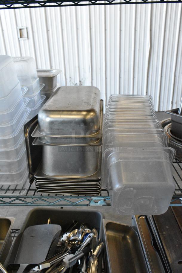 ALL ONE MONEY! Tier Lot of Various Items Including Stainless Steel Drop In Bins, Poly Drop In Bins and Metal Bowls - Image 4 of 5