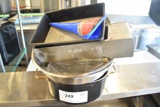 6 Items Including Funnel, Metal Pots. 6 Times Your Bid!