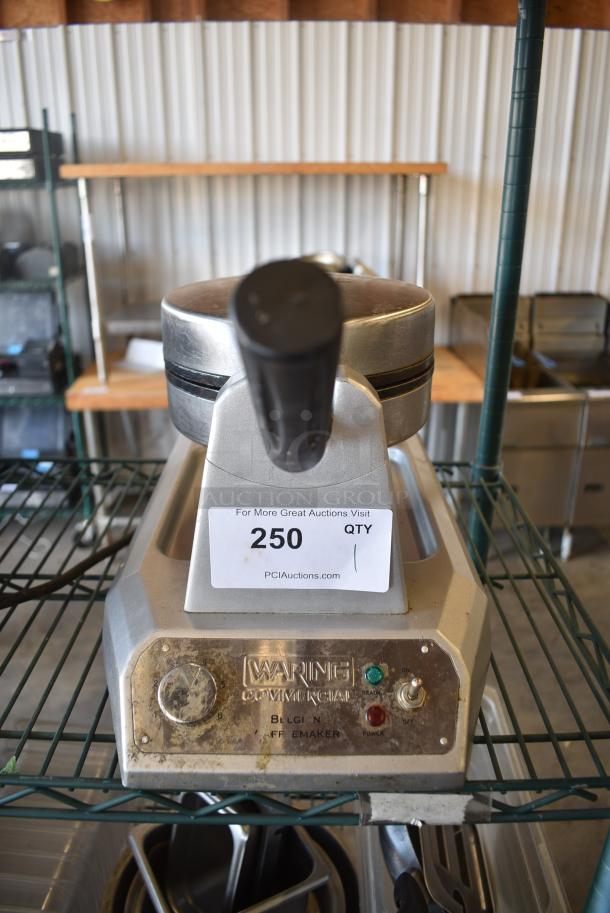 Waring WW180 Metal Countertop Belgian Waffle Maker. 120 Volts, 1 Phase. Tested and Working! - Image 1 of 7