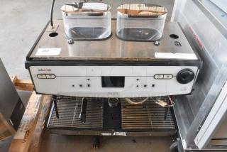 2018 Schaerer Barista Metal Commercial Countertop 2 Group Automatic Espresso Machine w/ 2 Hoppers. 208-240 Volts, 1 Phase.