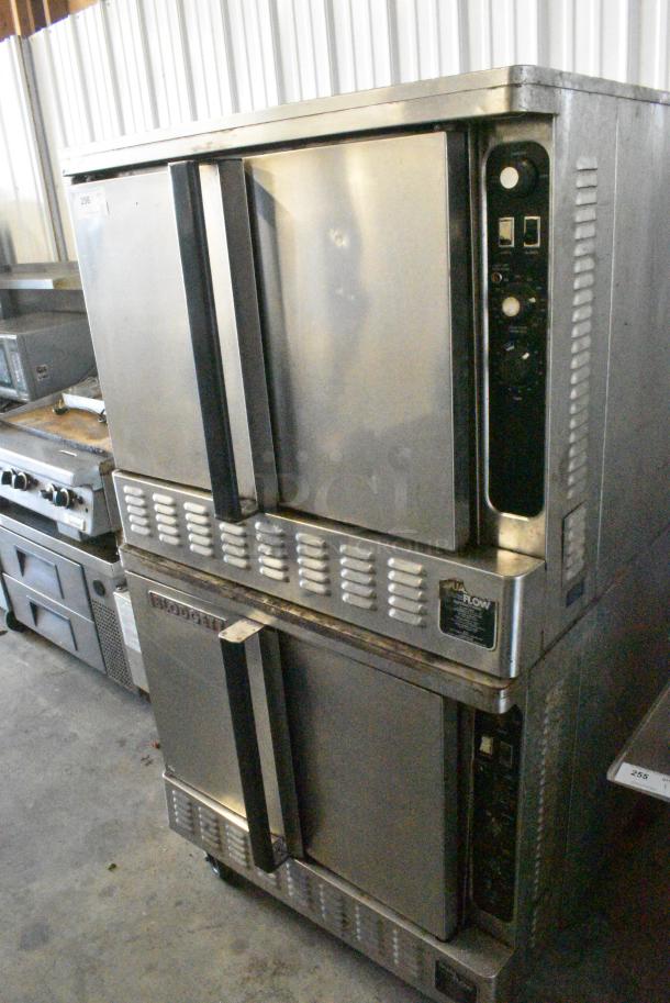 2 Blodgett Stainless Steel Commercial Natural Gas Powered Full Size Convection Oven w/ Solid Doors, Metal Oven Racks and Thermostatic Controls on Commercial Casters. 2 Times Your Bid! - Image 1 of 8