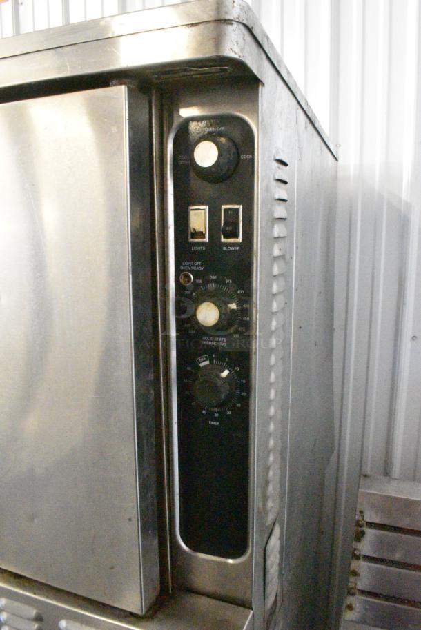 2 Blodgett Stainless Steel Commercial Natural Gas Powered Full Size Convection Oven w/ Solid Doors, Metal Oven Racks and Thermostatic Controls on Commercial Casters. 2 Times Your Bid! - Image 3 of 8