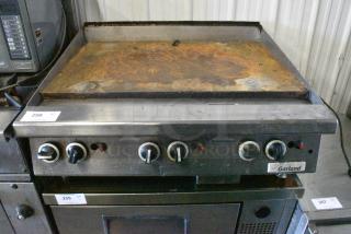 Garland Stainless Steel Commercial Countertop Natural Gas Powered Flat Top Griddle.