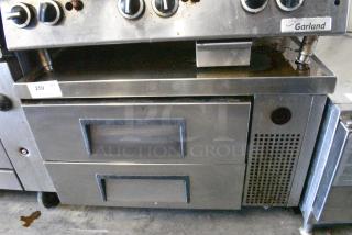 True TRCB-36 Stainless Steel Commercial 2 Drawer Chef Base on Commercial Casters. 115 Volts, 1 Phase. Tested and Working!