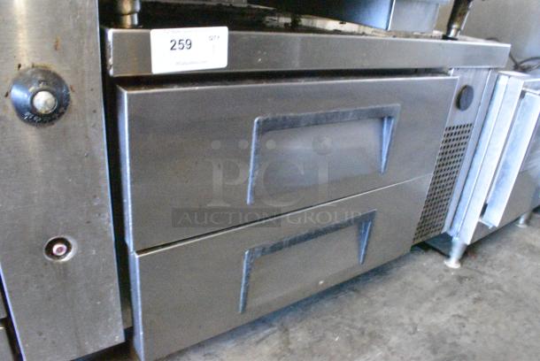 True TRCB-36 Stainless Steel Commercial 2 Drawer Chef Base on Commercial Casters. 115 Volts, 1 Phase. Tested and Working! - Image 2 of 6