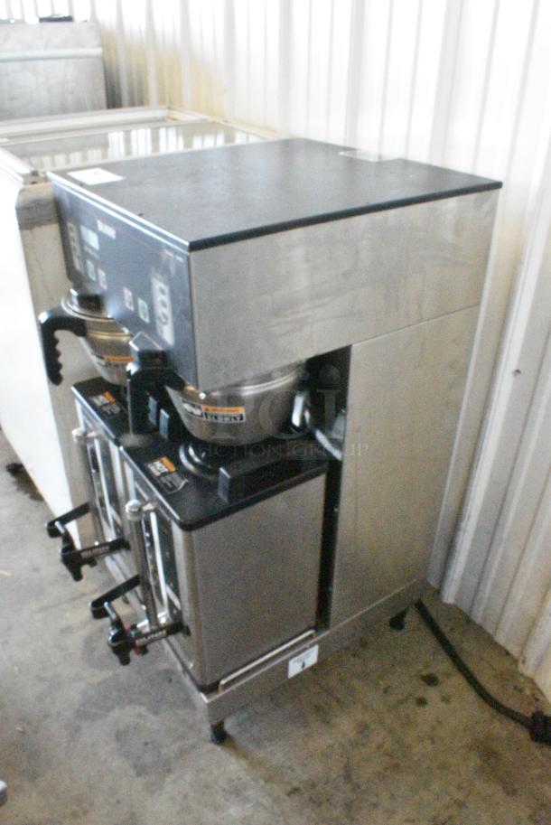 Bunn DUAL SH DBC Stainless Steel Commercial Countertop Double Coffee Machine w/ 2 Hot Water Dispenser, 2 Satellite Servers and 2 Brew Baskets. 120/208-240 Volts, 1 Phase. - Image 2 of 6