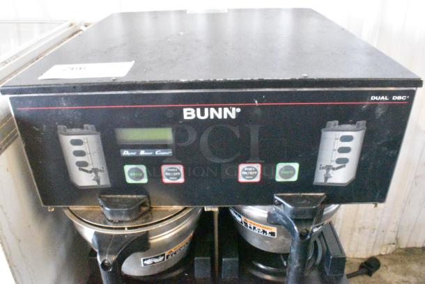 Bunn DUAL SH DBC Stainless Steel Commercial Countertop Double Coffee Machine w/ 2 Hot Water Dispenser, 2 Satellite Servers and 2 Brew Baskets. 120/208-240 Volts, 1 Phase. - Image 3 of 6